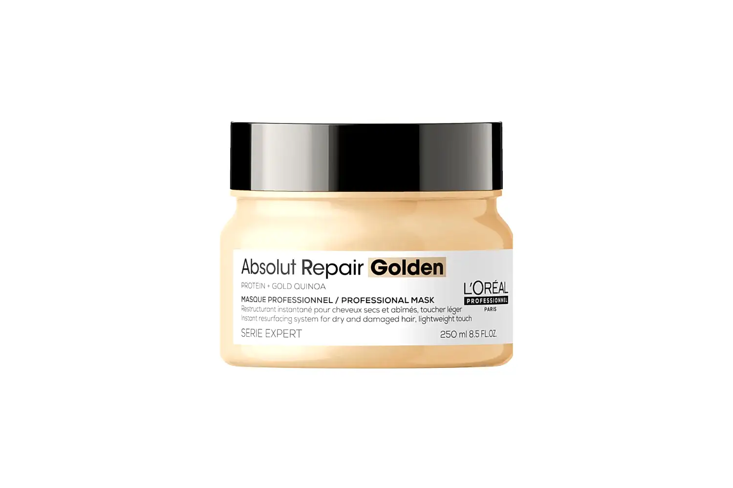 Loreal Professionnel Absolut repair mask gold. Professionell hårinpackning som reparerar håret omedelbart