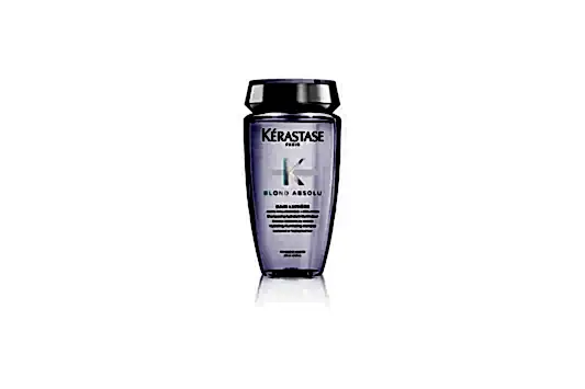 Kerastase Blond absolu bain lumière. Detta schampo är berikat med hyaluronsyra och har en lätt formula som är idealisk för blekt, avfärgat, grått eller faux,blonde hår