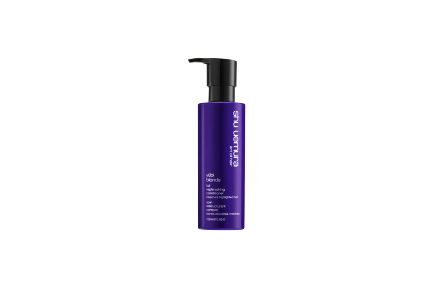 Yūbi Blonde Full Replenishing Conditioner, som är berikat med extrakt från vit pion, ger intensiv vård från rötter till toppar. produkten ger näring och slätar ut håret, med lyster och en överdådig touch. 250ml